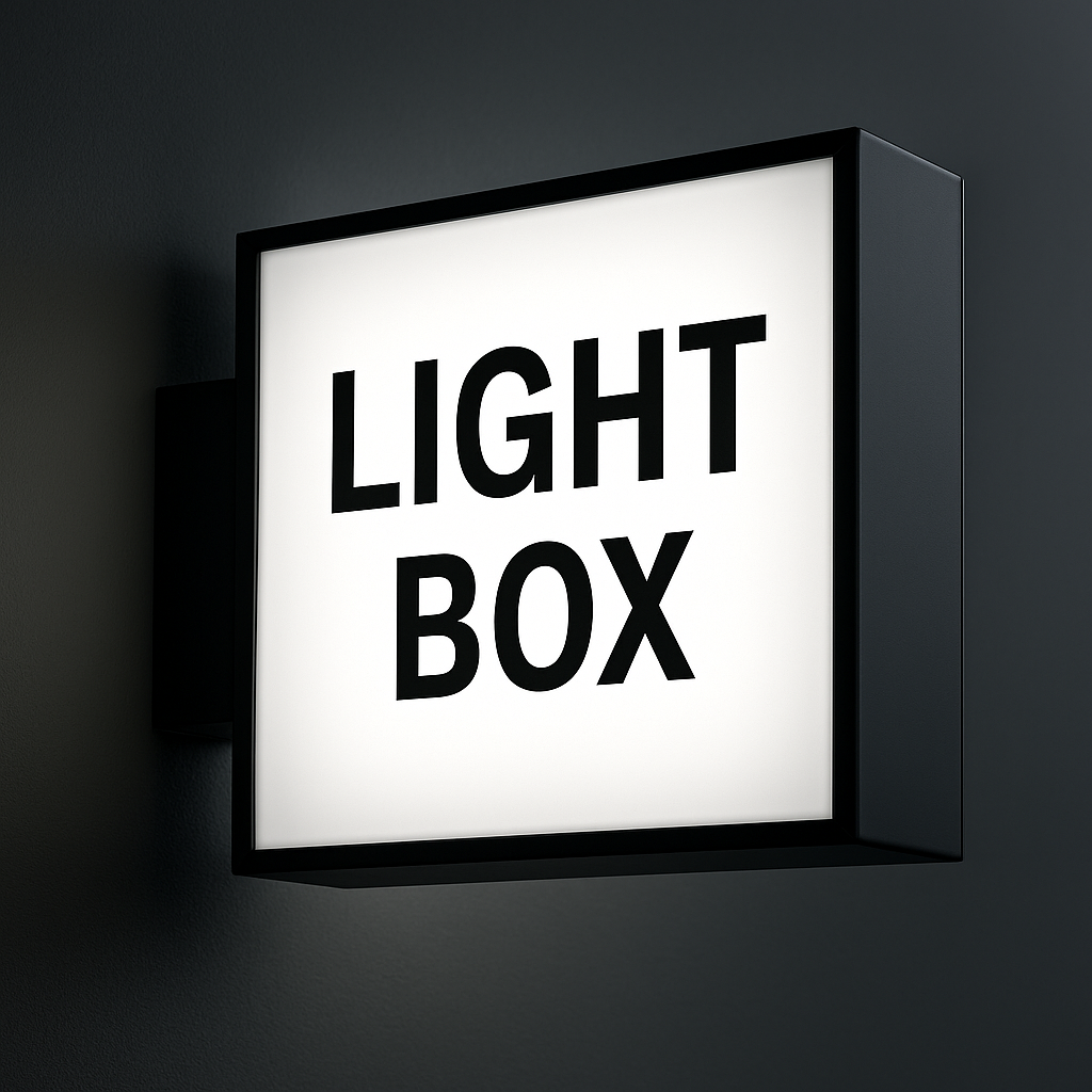 Illuminated LED light box café menu Austin TX