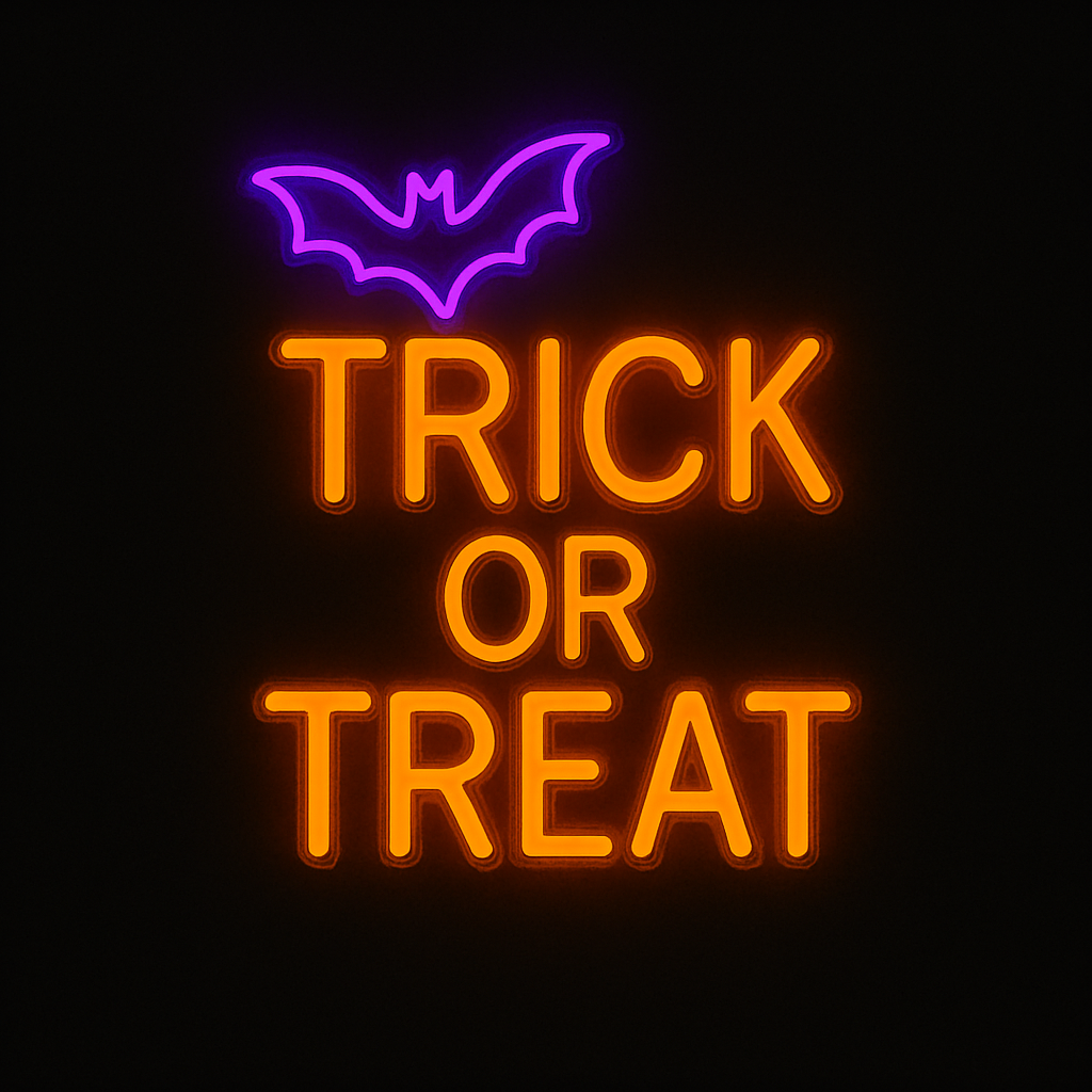 halloween neon sign austin custom led wall decor glowup signs