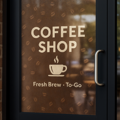 printed one way vision vinyl rolled packaging glowup signs austin