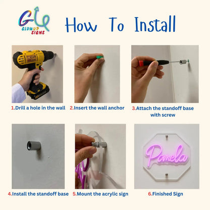 how to install halloween neon sign austin texas glowup signs step by step