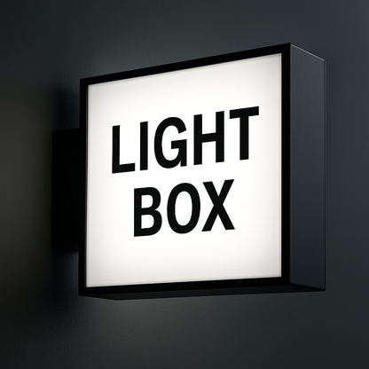 Illuminated LED light box café menu Austin TX