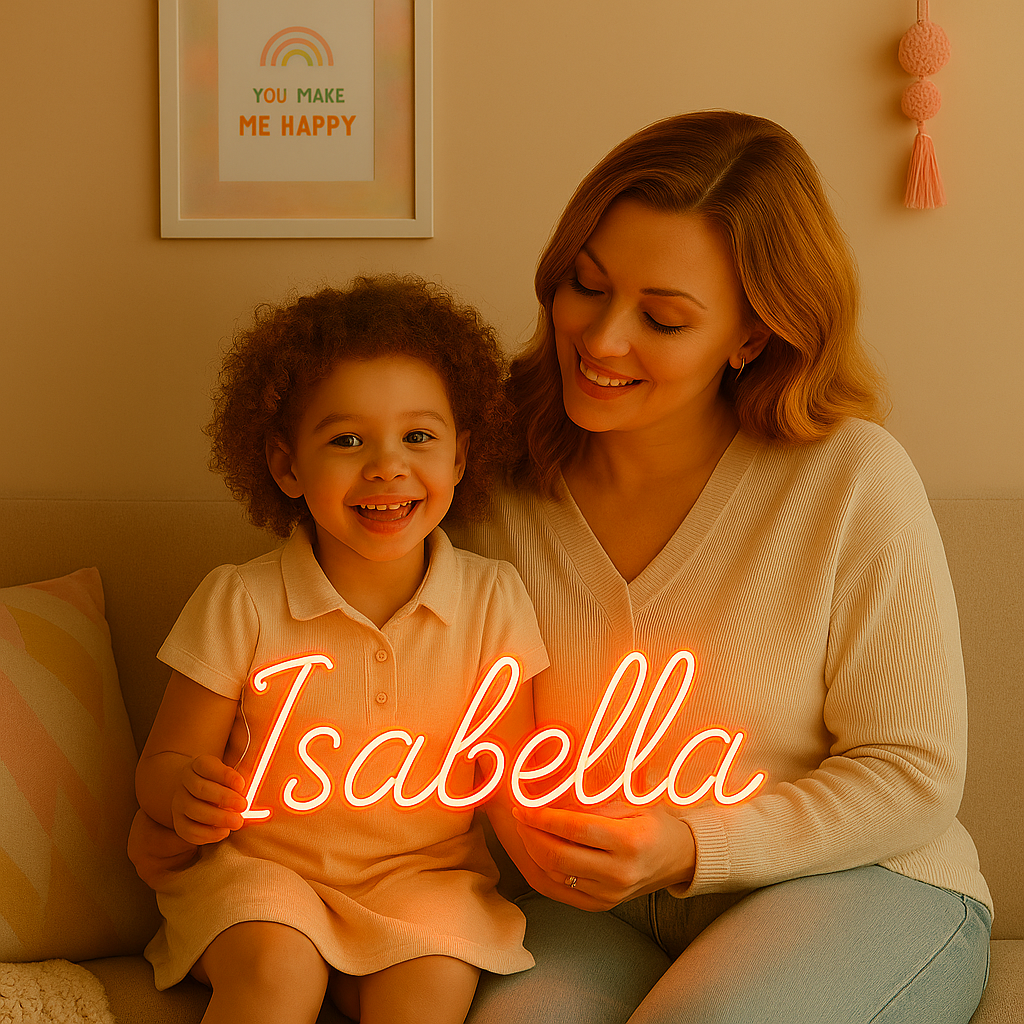 custom name sign led neon light custom text handmade in austin