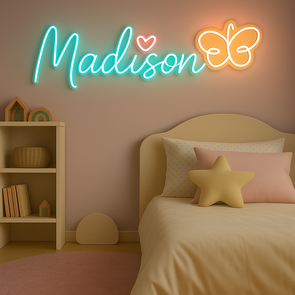custom name sign austin texas personalized neon party event light
