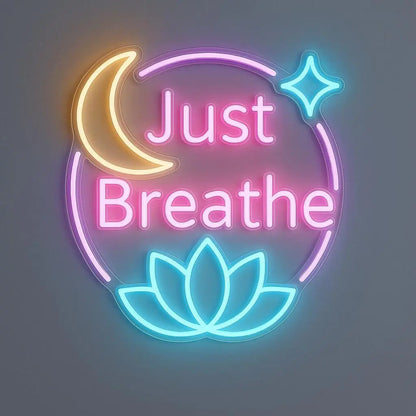 Just Breathe Neon Sign GlowUp Signs