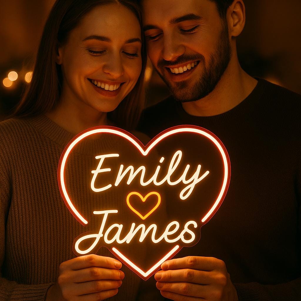 Custom Heart Neon Sign GlowUp Signs