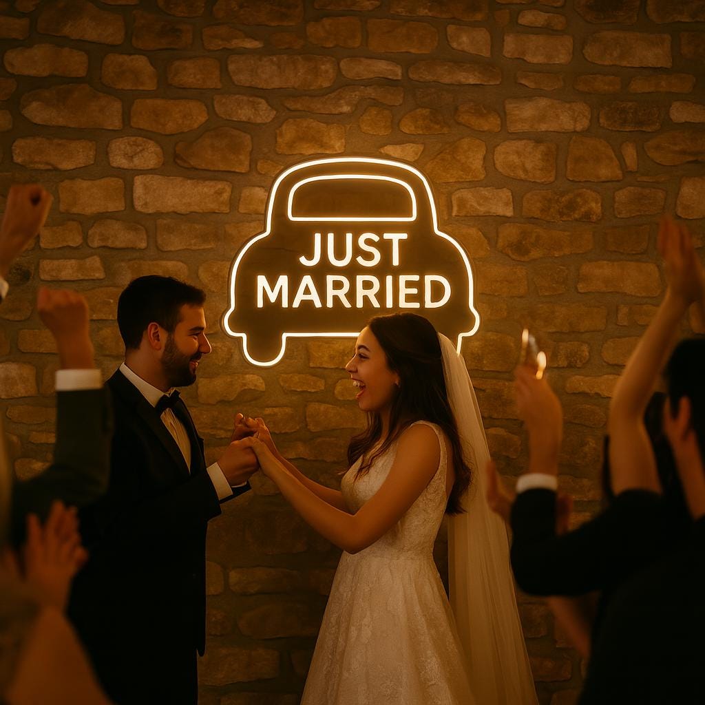 Wedding Car Neon Sign GlowUp Signs