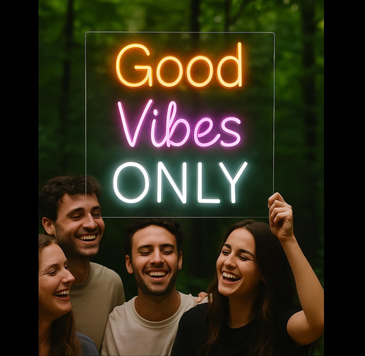 Good Vibes Only Neon Sign GlowUp Signs