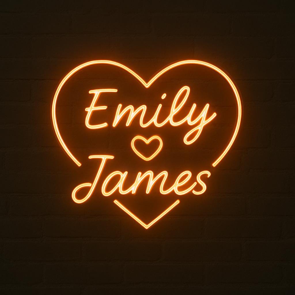 Custom Heart Neon Sign GlowUp Signs