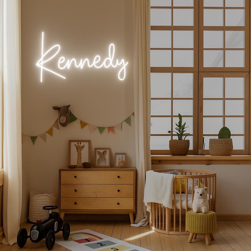 custom name sign austin led neon for kids room personalized wall light