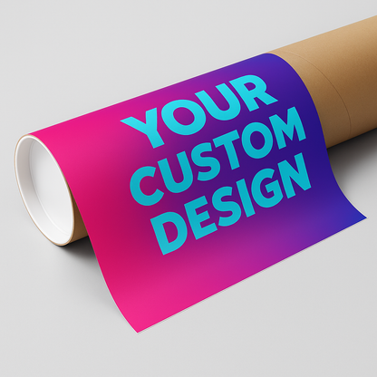 printed adhesive vinyl poster on red brick wall by glowup signs austin